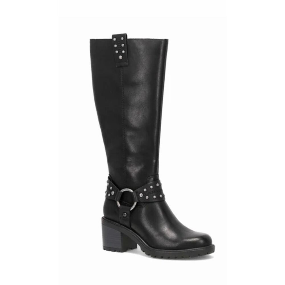 Frye Adriane Harness Biker Black Boots Women’s Size 8.5 NEW TAGS vegan leather K